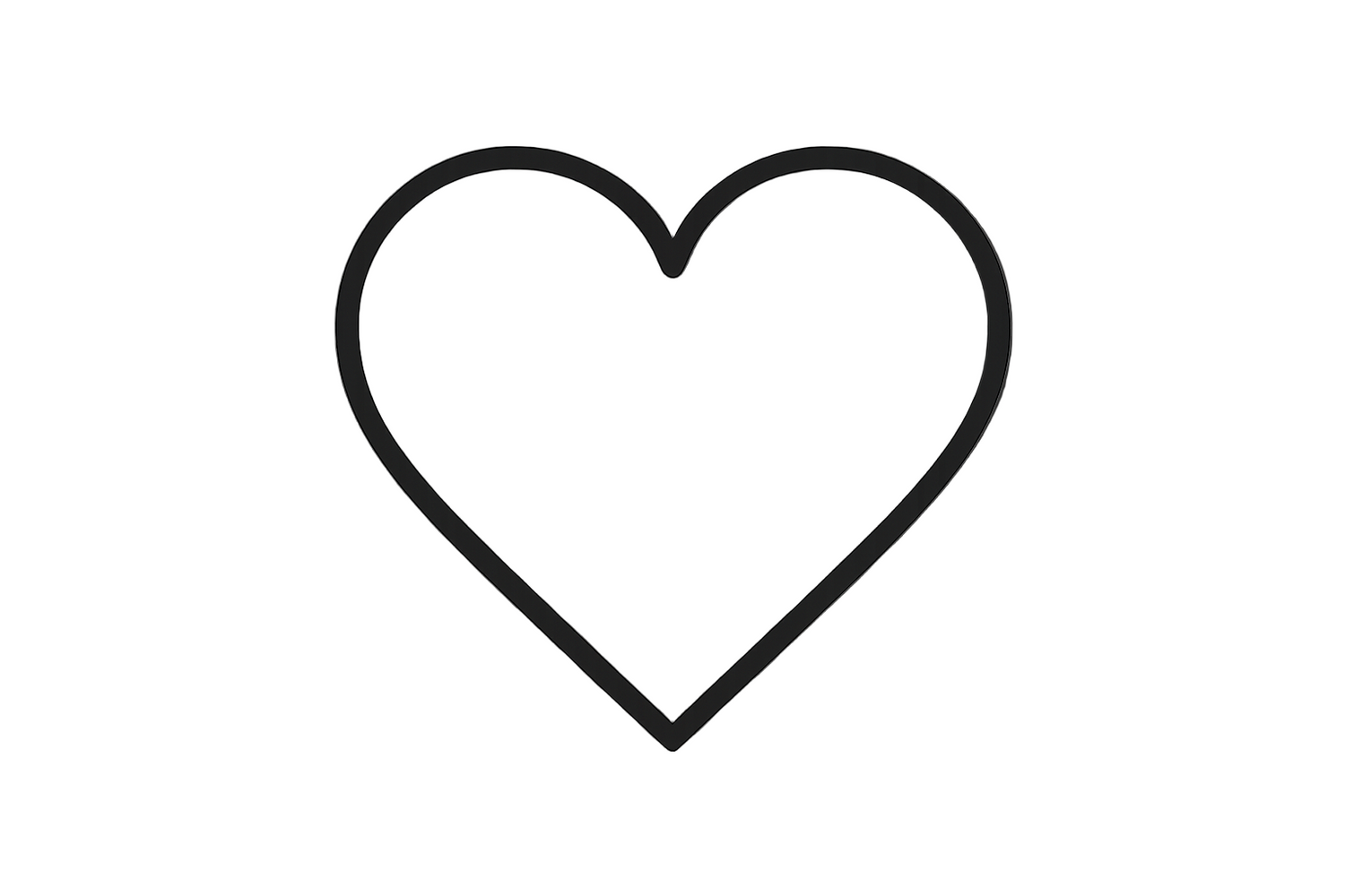 black heart icon outline